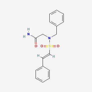 2-[benzyl-[(E)-2-phenylethenyl]sulfonylamino]acetamide