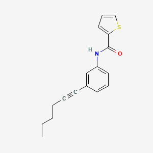 N-[3-(1-hexynyl)phenyl]-2-thiophenecarboxamide