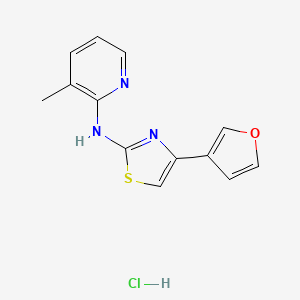 molecular formula C13H12ClN3OS B3012094 4-(furan-3-yl)-N-(3-methylpyridin-2-yl)thiazol-2-amine hydrochloride CAS No. 2034433-23-1