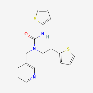 molecular formula C17H17N3OS2 B3012095 1-(Pyridin-3-ylmethyl)-3-(thiophen-2-yl)-1-(2-(thiophen-2-yl)ethyl)urea CAS No. 1396673-88-3