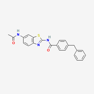 N-(6-acetamidobenzo[d]thiazol-2-yl)-4-benzylbenzamide