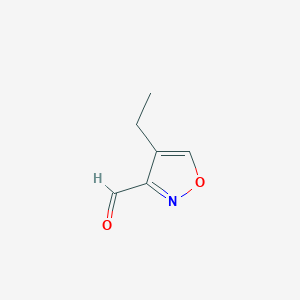 molecular formula C6H7NO2 B3012112 4-乙基-1,2-恶唑-3-甲醛 CAS No. 1785214-06-3