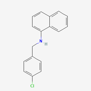 N-[(4-chlorophenyl)methyl]naphthalen-1-amine