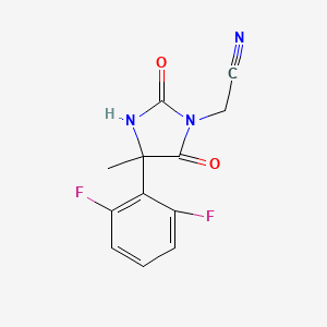 2-[4-(2,6-Difluorophenyl)-4-methyl-2,5-dioxoimidazolidin-1-yl]acetonitrile