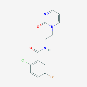 molecular formula C13H11BrClN3O2 B3012130 5-溴-2-氯-N-(2-(2-氧代嘧啶-1(2H)-基)乙基)苯甲酰胺 CAS No. 2177365-71-6