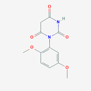 molecular formula C12H12N2O5 B3012137 1-(2,5-二甲氧基苯基)嘧啶-2,4,6(1H,3H,5H)-三酮 CAS No. 352441-41-9