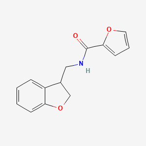 molecular formula C14H13NO3 B3012148 N-[(2,3-dihydro-1-benzofuran-3-yl)methyl]furan-2-carboxamide CAS No. 1798140-75-6