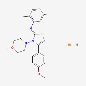 (Z)-N-(4-(4-methoxyphenyl)-3-morpholinothiazol-2(3H)-ylidene)-2,5-dimethylaniline hydrobromide