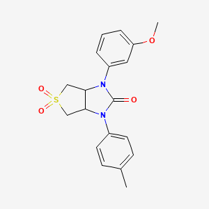 molecular formula C19H20N2O4S B3012167 1-(3-methoxyphenyl)-3-(4-methylphenyl)tetrahydro-1H-thieno[3,4-d]imidazol-2(3H)-one 5,5-dioxide CAS No. 873811-39-3
