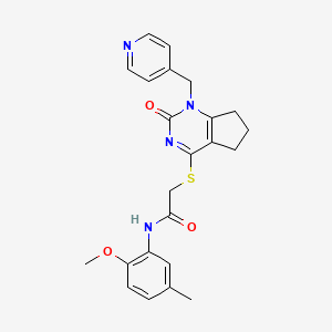 N-(2-methoxy-5-methylphenyl)-2-((2-oxo-1-(pyridin-4-ylmethyl)-2,5,6,7-tetrahydro-1H-cyclopenta[d]pyrimidin-4-yl)thio)acetamide