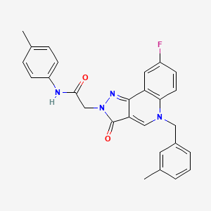 2-[8-fluoro-5-(3-methylbenzyl)-3-oxo-3,5-dihydro-2H-pyrazolo[4,3-c]quinolin-2-yl]-N-(4-methylphenyl)acetamide