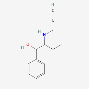 molecular formula C14H19NO B3012192 3-Methyl-1-phenyl-2-[(prop-2-yn-1-yl)amino]butan-1-ol CAS No. 1852047-62-1