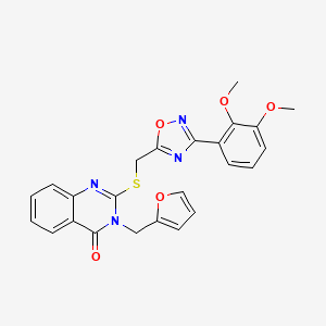 2-(((3-(2,3-dimethoxyphenyl)-1,2,4-oxadiazol-5-yl)methyl)thio)-3-(furan-2-ylmethyl)quinazolin-4(3H)-one
