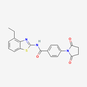 4-(2,5-dioxopyrrolidin-1-yl)-N-(4-ethylbenzo[d]thiazol-2-yl)benzamide