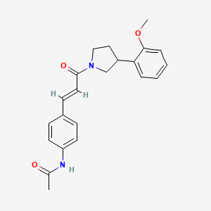 N-[4-[(E)-3-[3-(2-methoxyphenyl)pyrrolidin-1-yl]-3-oxoprop-1-enyl]phenyl]acetamide