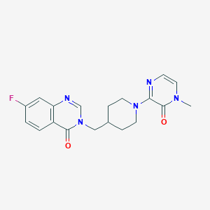 7-Fluoro-3-[[1-(4-methyl-3-oxopyrazin-2-yl)piperidin-4-yl]methyl]quinazolin-4-one