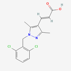(E)-3-[1-[(2,6-dichlorophenyl)methyl]-3,5-dimethylpyrazol-4-yl]prop-2-enoic acid