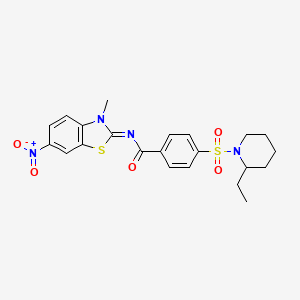 (Z)-4-((2-ethylpiperidin-1-yl)sulfonyl)-N-(3-methyl-6-nitrobenzo[d]thiazol-2(3H)-ylidene)benzamide
