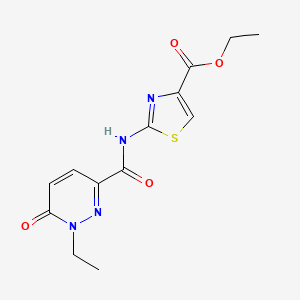 Ethyl 2-(1-ethyl-6-oxo-1,6-dihydropyridazine-3-carboxamido)thiazole-4-carboxylate