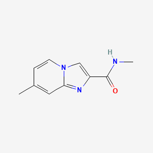 molecular formula C10H11N3O B3012223 N,7-二甲基咪唑并[1,2-a]吡啶-2-甲酰胺 CAS No. 1223636-27-8