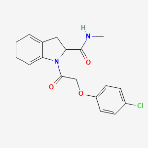molecular formula C18H17ClN2O3 B3012226 1-(2-(4-chlorophenoxy)acetyl)-N-methylindoline-2-carboxamide CAS No. 1100789-67-0