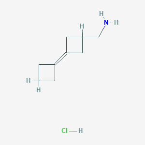 (3-Cyclobutylidenecyclobutyl)methanamine;hydrochloride