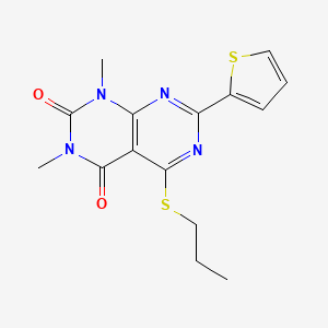 1,3-Dimethyl-5-propylsulfanyl-7-thiophen-2-ylpyrimido[4,5-d]pyrimidine-2,4-dione