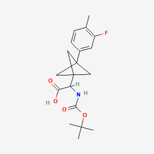 2-[3-(3-Fluoro-4-methylphenyl)-1-bicyclo[1.1.1]pentanyl]-2-[(2-methylpropan-2-yl)oxycarbonylamino]acetic acid