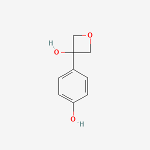 molecular formula C9H10O3 B3012251 3-(4-羟基苯基)氧杂环-3-醇 CAS No. 1379812-10-8