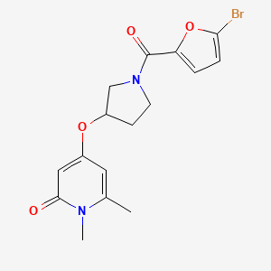 4-((1-(5-bromofuran-2-carbonyl)pyrrolidin-3-yl)oxy)-1,6-dimethylpyridin-2(1H)-one