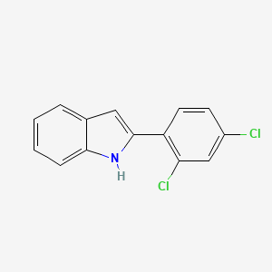molecular formula C14H9Cl2N B3012262 2-(2,4-二氯苯基)-1H-吲哚 CAS No. 76869-15-3