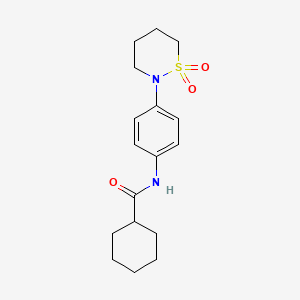 N-[4-(1,1-dioxothiazinan-2-yl)phenyl]cyclohexanecarboxamide