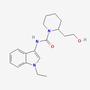 molecular formula C18H25N3O2 B3012277 N-(1-ethyl-1H-indol-3-yl)-2-(2-hydroxyethyl)piperidine-1-carboxamide CAS No. 941988-04-1