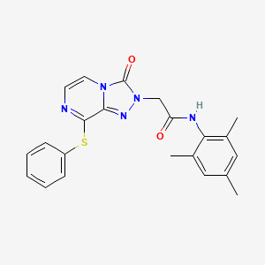 2-[3-oxo-8-(phenylsulfanyl)-2H,3H-[1,2,4]triazolo[4,3-a]pyrazin-2-yl]-N-(2,4,6-trimethylphenyl)acetamide