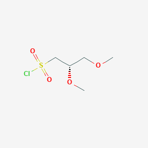 molecular formula C5H11ClO4S B3012284 (2S)-2,3-dimethoxypropane-1-sulfonyl chloride CAS No. 2241107-50-4
