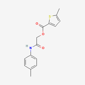 molecular formula C15H15NO3S B3012288 [(4-Methylphenyl)carbamoyl]methyl 5-methylthiophene-2-carboxylate CAS No. 387855-01-8