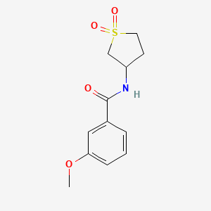 molecular formula C12H15NO4S B3012292 N-(1,1-dioxothiolan-3-yl)-3-methoxybenzamide CAS No. 710985-66-3