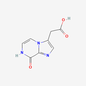 molecular formula C8H7N3O3 B3012293 2-(8-Oxo-7H-imidazo[1,2-a]pyrazin-3-yl)acetic acid CAS No. 2460756-19-6