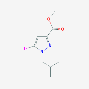 molecular formula C9H13IN2O2 B3012305 Methyl 5-iodo-1-(2-methylpropyl)pyrazole-3-carboxylate CAS No. 2226181-63-9