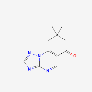 molecular formula C11H12N4O B3012307 8,8-二甲基-8,9-二氢[1,2,4]三唑并[1,5-a]喹唑啉-6(7H)-酮 CAS No. 29940-49-6