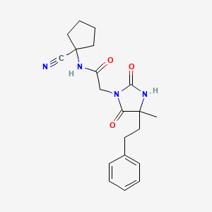 molecular formula C20H24N4O3 B3012311 N-(1-cyanocyclopentyl)-2-[4-methyl-2,5-dioxo-4-(2-phenylethyl)imidazolidin-1-yl]acetamide CAS No. 1052582-86-1