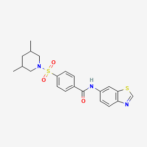 molecular formula C21H23N3O3S2 B3012318 N-(苯并[d]噻唑-6-基)-4-((3,5-二甲基哌啶-1-基)磺酰基)苯甲酰胺 CAS No. 922920-15-8