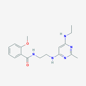 N-(2-((6-(ethylamino)-2-methylpyrimidin-4-yl)amino)ethyl)-2-methoxybenzamide