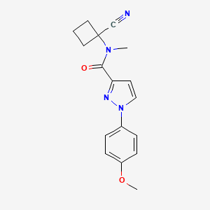 molecular formula C17H18N4O2 B3012327 N-(1-cyanocyclobutyl)-1-(4-methoxyphenyl)-N-methyl-1H-pyrazole-3-carboxamide CAS No. 1281133-04-7