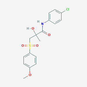 N-(4-chlorophenyl)-2-hydroxy-3-[(4-methoxyphenyl)sulfonyl]-2-methylpropanamide