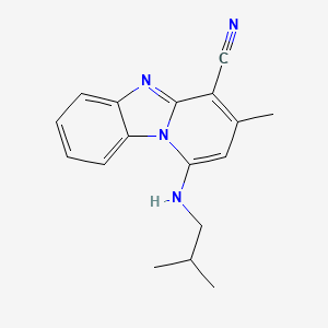 molecular formula C17H18N4 B3012334 1-(异丁基氨基)-3-甲基吡啶并[1,2-a]苯并咪唑-4-腈 CAS No. 611196-75-9