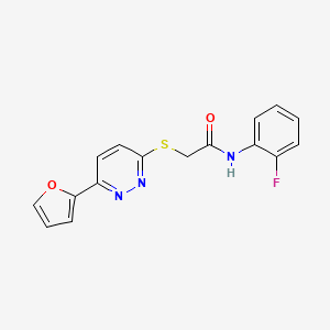 N-(2-fluorophenyl)-2-[6-(furan-2-yl)pyridazin-3-yl]sulfanylacetamide