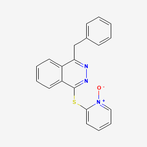 molecular formula C20H15N3OS B3012336 2-[(4-苄基-1-酞嗪基)硫代]-1-吡啶醇盐 CAS No. 338418-00-1