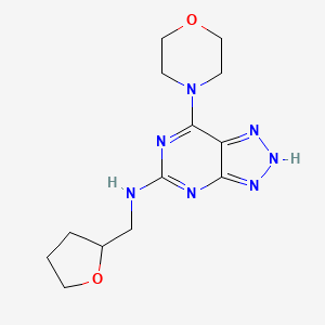 molecular formula C13H19N7O2 B3012341 7-morpholino-N-((tetrahydrofuran-2-yl)methyl)-3H-[1,2,3]triazolo[4,5-d]pyrimidin-5-amine CAS No. 1351602-75-9