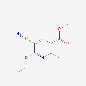 molecular formula C12H14N2O3 B3012342 5-氰基-6-乙氧基-2-甲基烟酸乙酯 CAS No. 64119-44-4